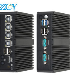 Fanless Mini PC Intel Celeron j6412 DDR4 M.2 NVMe SSD 4×2.5gbe Lan RS232 RS485 DB9 khe cắm Sim Wifi 3G 4G LTE Windows 10/11 Linux