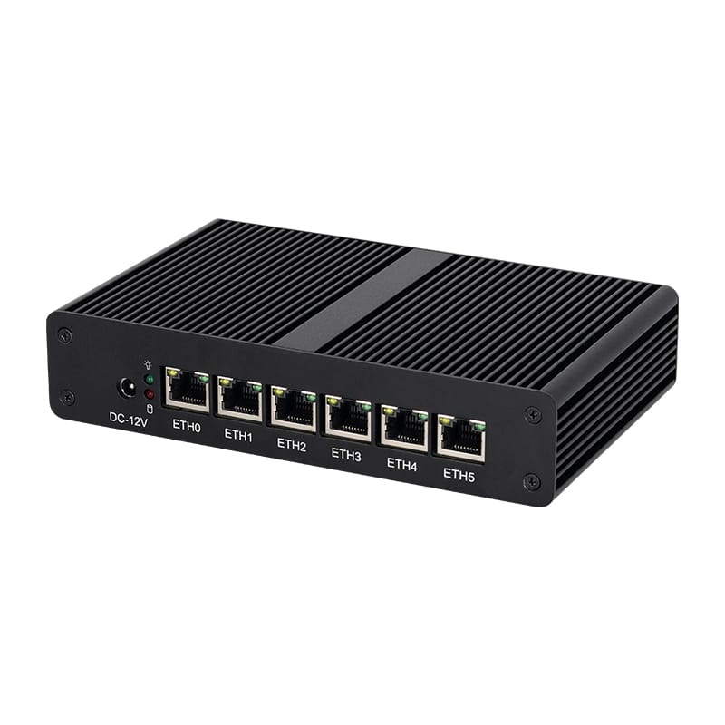 Fanless Mini PC Intel PENTIUM 4405u 6x Intel i211at Gigabit Ethernet Hỗ trợ Windows Linux pfsense proxmox