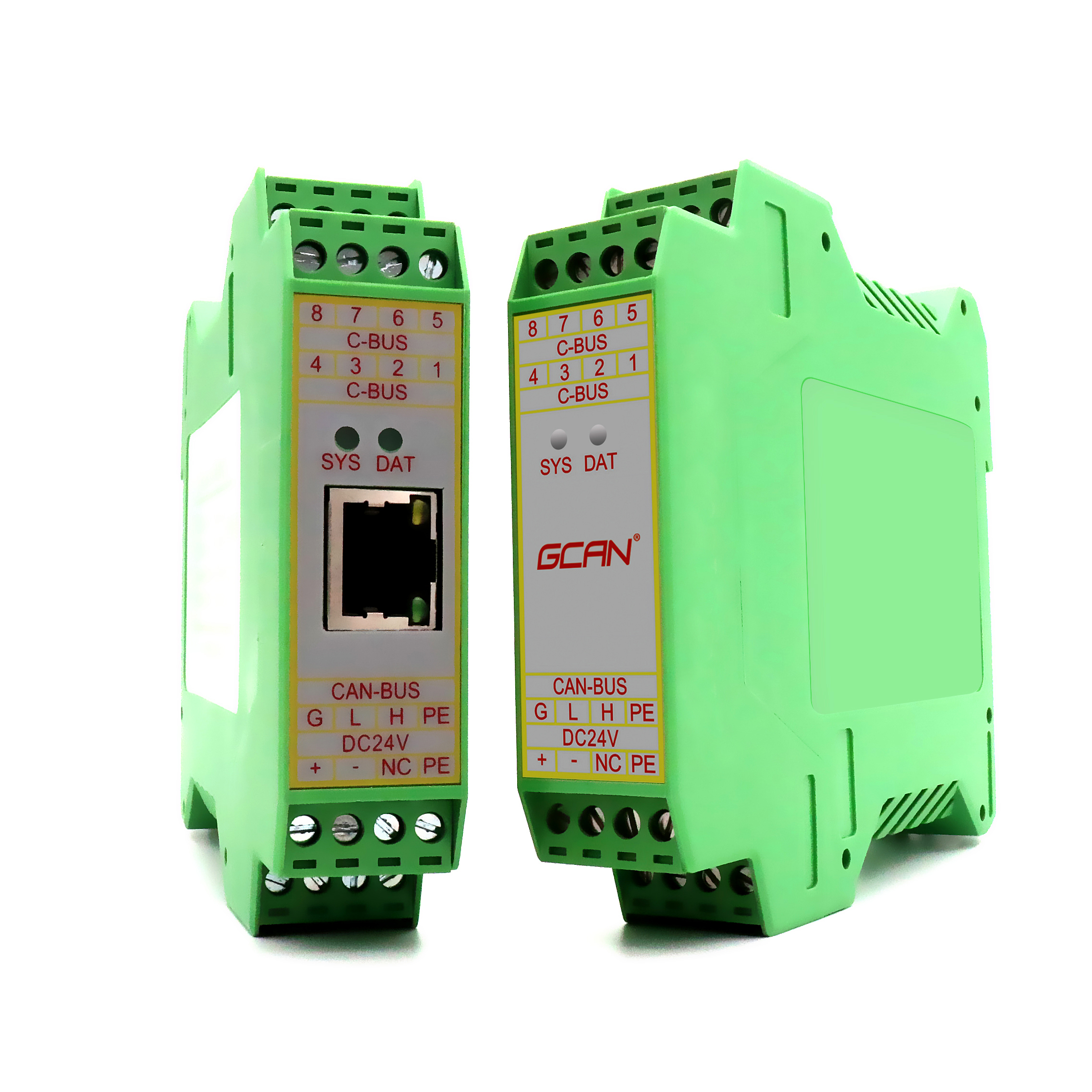 GCAN-205 chuyển đổi modbus trạm nô lệ đọc và tải dữ liệu của bus CAN với một giao diện Ethernet và một giao diện CAN