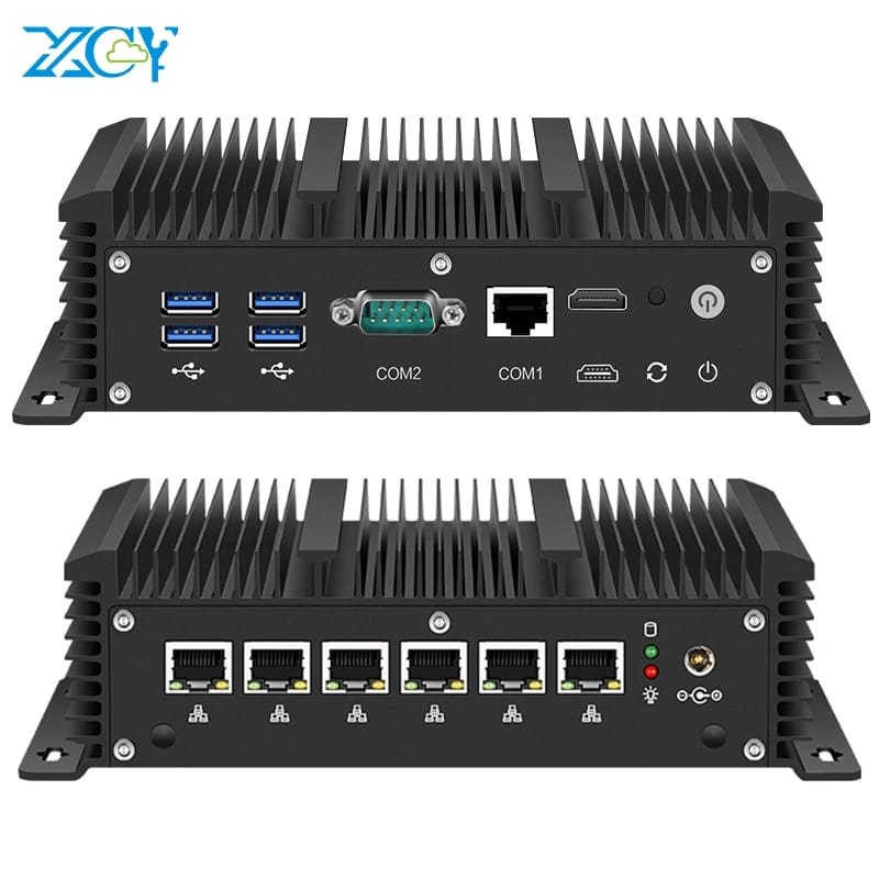 I7-10710U máy tính mini Bộ định tuyến 6×2.5g AES-NI Ethernet DB9 RJ45 RS232 ảo hóa WIFI Sim 4G LTE Windows Ubuntu openwrt pfsense