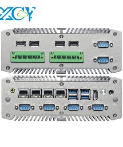 I7-8250U PC mini công nghiệp xcy 4X Intel i211at Ethernet 6x COM DB9 8X USB GPIO LVDS hỗ trợ wifi 4G IOT Win10/11 Linux pfsense