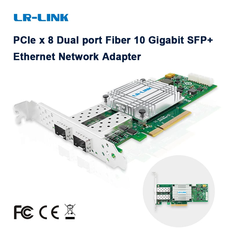 LR-LINK 1002pf-2sfp cổng kép 10 Gigabit Ethernet Card mạng PCI thể hiện sợi quang máy chủ Adapter Nic net-Swift sp1000a