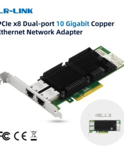 LR-LINK 1025pt 10GB PCI-E X8 card mạng đồng kép RJ45 cổng PCI nhanh Ethernet Lan Adapter Nic so sánh với Intel X550-T2
