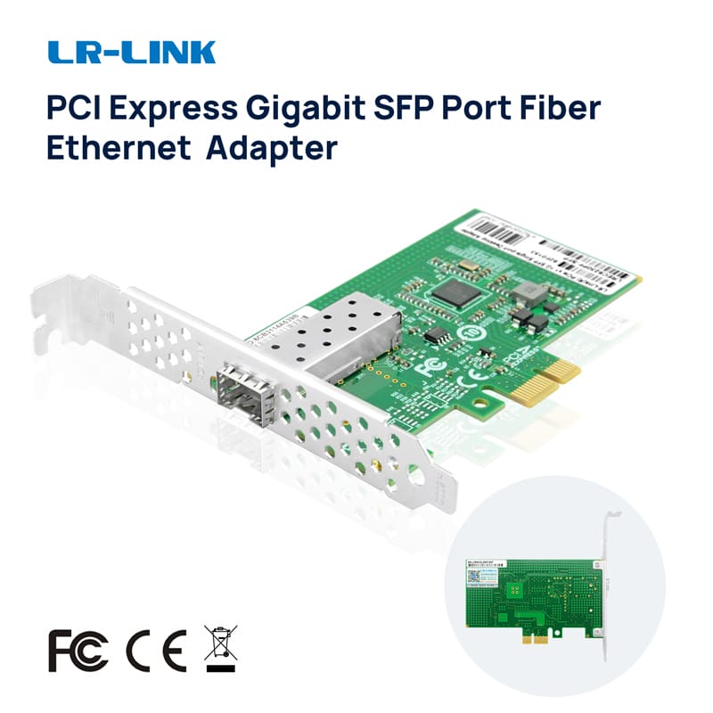 LR-LINK 6230pf-lx/SFP Gigabit Card mạng pcle X1 1000 cơ sở Máy tính để bàn sợi Ethernet Adapter Nic dựa trên l210is