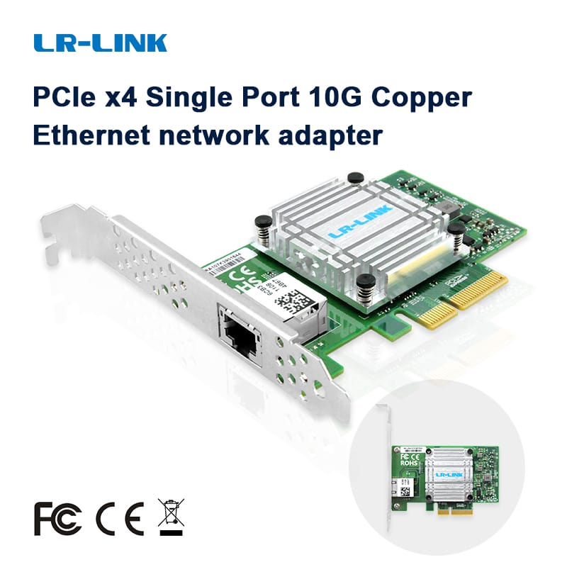 LR-LINK 6880bt 5-tốc độ 10GB Ethernet Card mạng BASE-T pciex4 Đồng RJ45 dựa trên aqc107 Chipset cấu hình thấp khung bao gồm