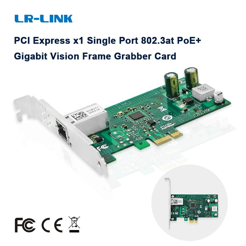 LR-LINK thẻ giao diện gige 2001pt-poe thẻ mạng RJ45 Gigabit PCIe X1 PoE 802.3at một cổng dựa trên chip Intel i210