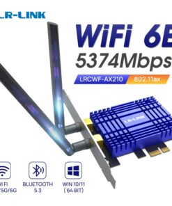 LR-LINK WiFi 6e PCIe WiFi Card for Desktop PC AX210 Bluetooth 5.3,5000Mbps WiFi 802.11ax Tri-Band Wireless Adapter with MU-MIMO,