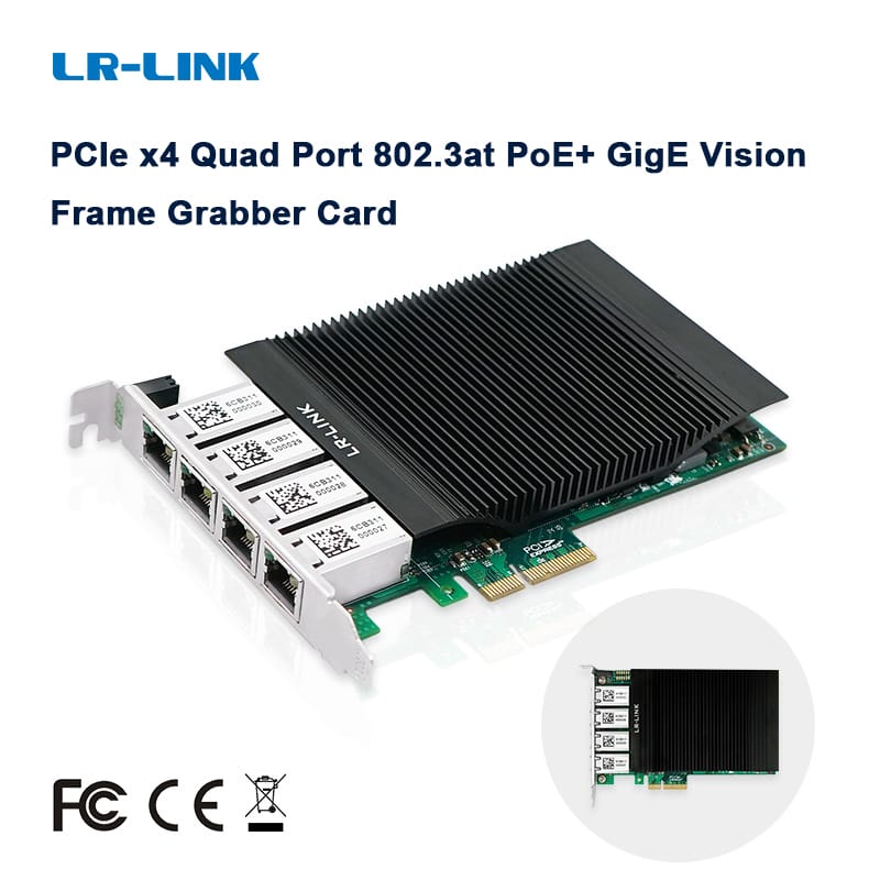 LRES2004PT-POE Gigabit Card mạng với Intel i350 điều khiển, 4 RJ45 PoE cổng PCI Express V2.1 X4 Ethernet Adapter suppor