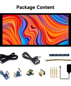 Màn hình chấm lượng tử QLED 10.4inch Waveshare, cảm ứng điện dung, độ sáng cao, 1600 × 720, bảng điều khiển kính cường lực liên kết quang