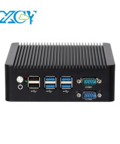 Máy tính công nghiệp fanless máy tính mini Intel Celeron N5100 4X COM DB9 RS232 RS485 Dual Lan Windows 11 Linux máy khách mỏng nhúng